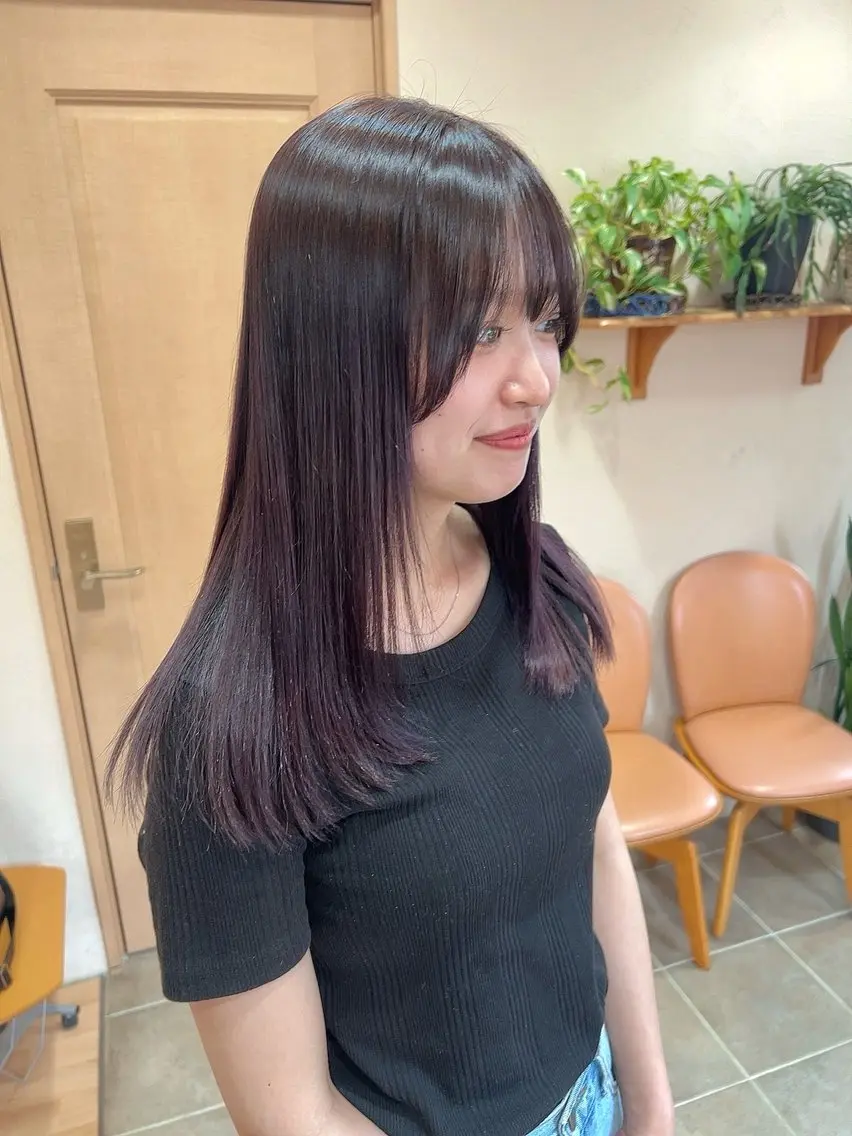 セミロング カラー カット ヘアカラー トリートメント mayu .のヘアスタイル