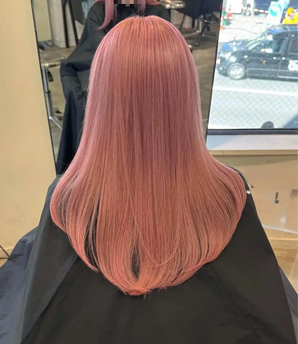 【pink colorしたい方必見🎀🩷】ブリーチありダブルカラー+クイックtr+超音波tr🥣✨の写真