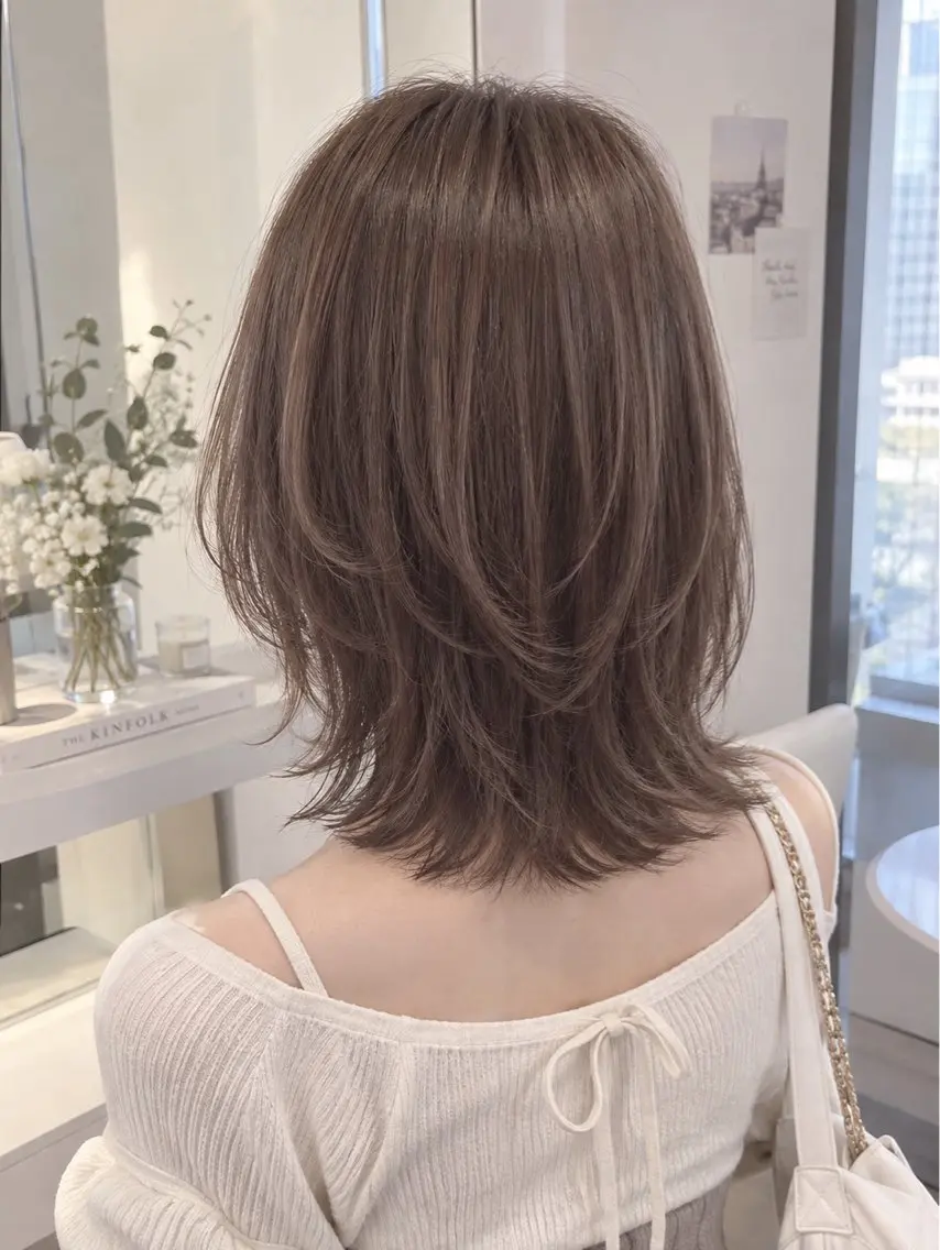 ミディアム カラー ヘアアレンジ カット ヘアカラー トリートメント 韓国レイヤー/ 💎Tomoya💎のヘアスタイル