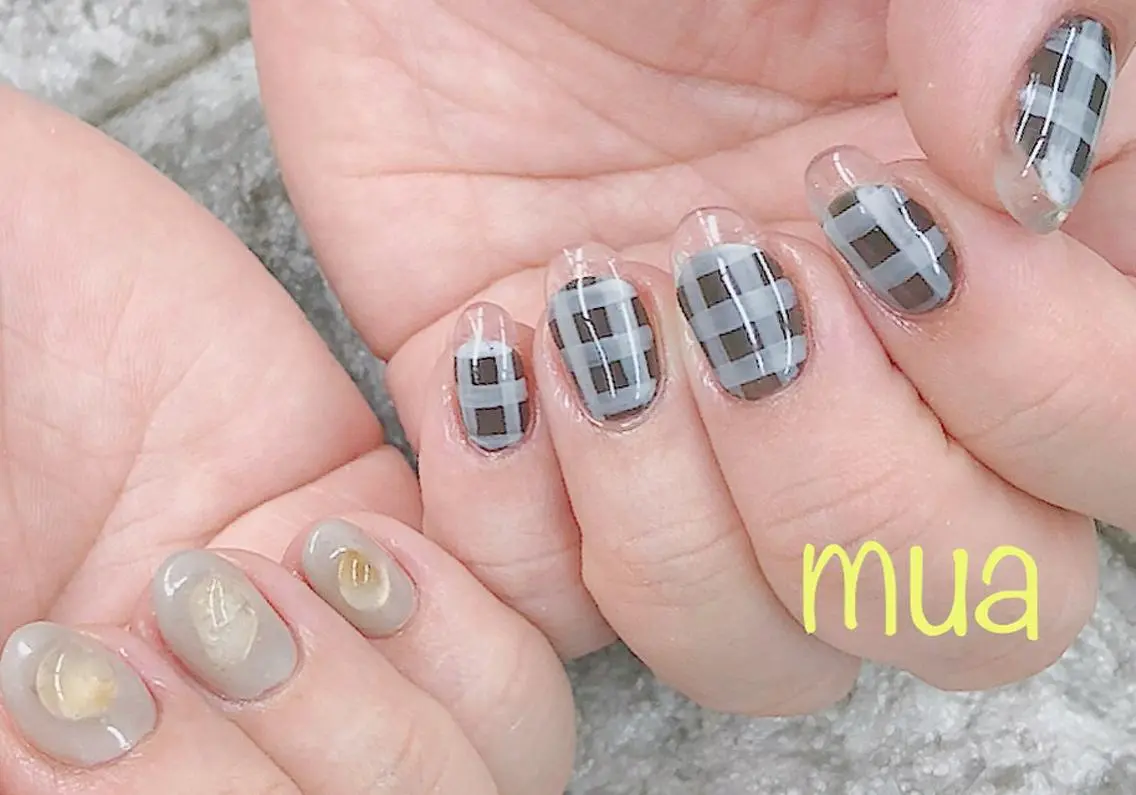 ネイル クリアネイル フレンチネイル mua nail mikiのネイルデザイン