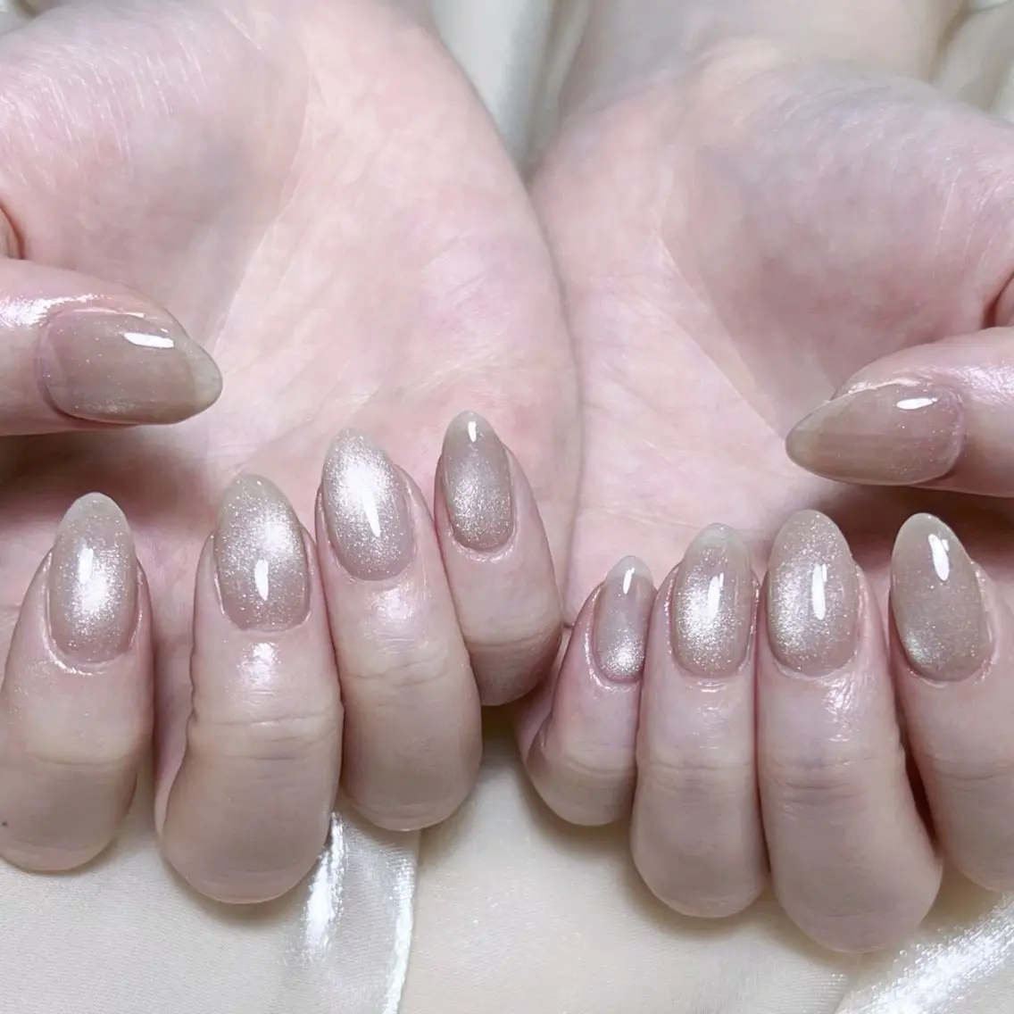 メンズ ネイル メンズ韓国風 アートネイル オーロラネイル ガーリー キラキラネイル ハンドネイル Nail salon 木にいるのネイルデザイン