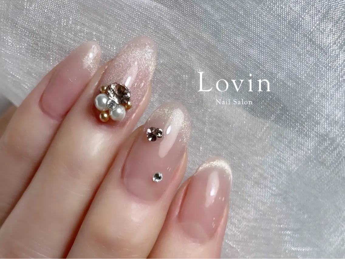 ネイル ジェルネイル マグネットネイル オフィスネイル パラジェル k-two nailのネイルデザイン