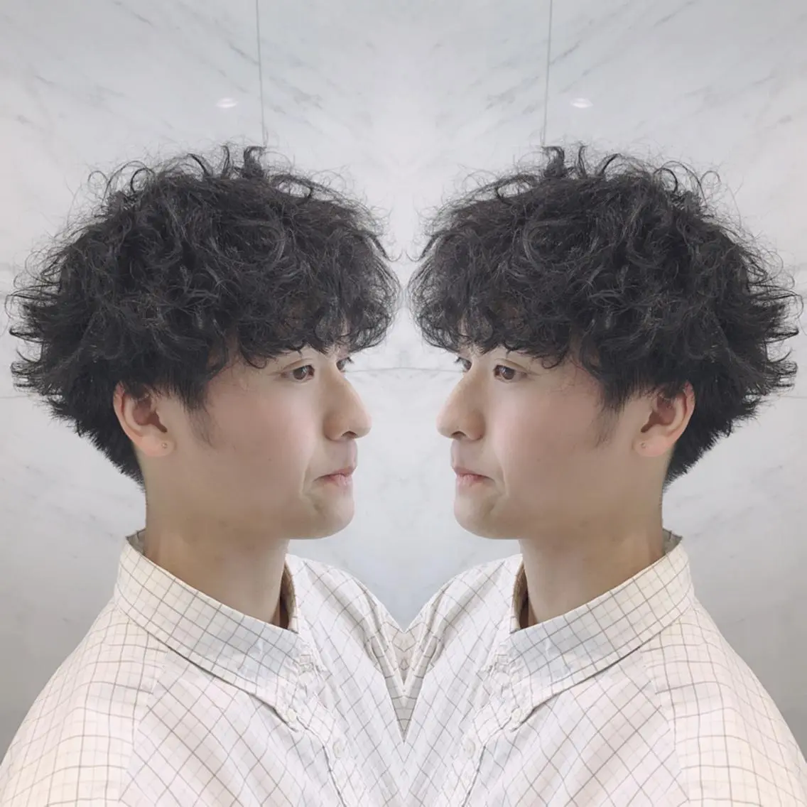 ショート パーマ メンズ 重政 和樹のヘアスタイル