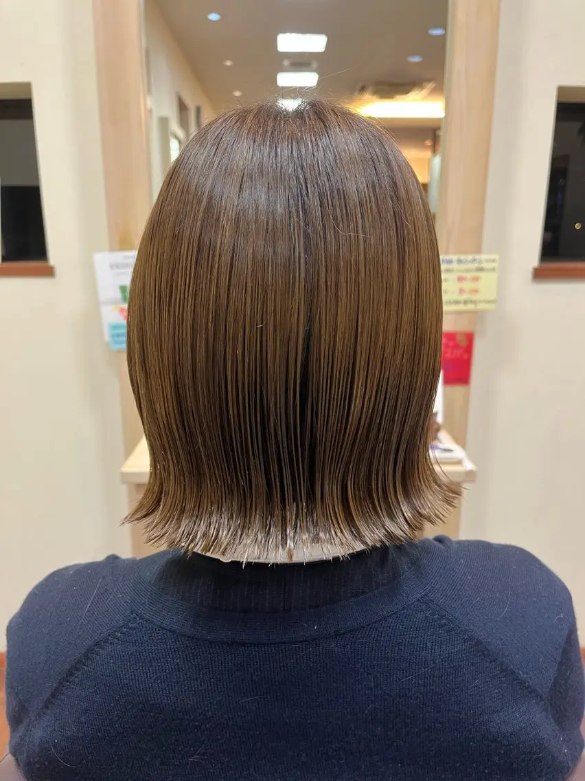 ミディアム カラー 水口 真穂のヘアスタイル