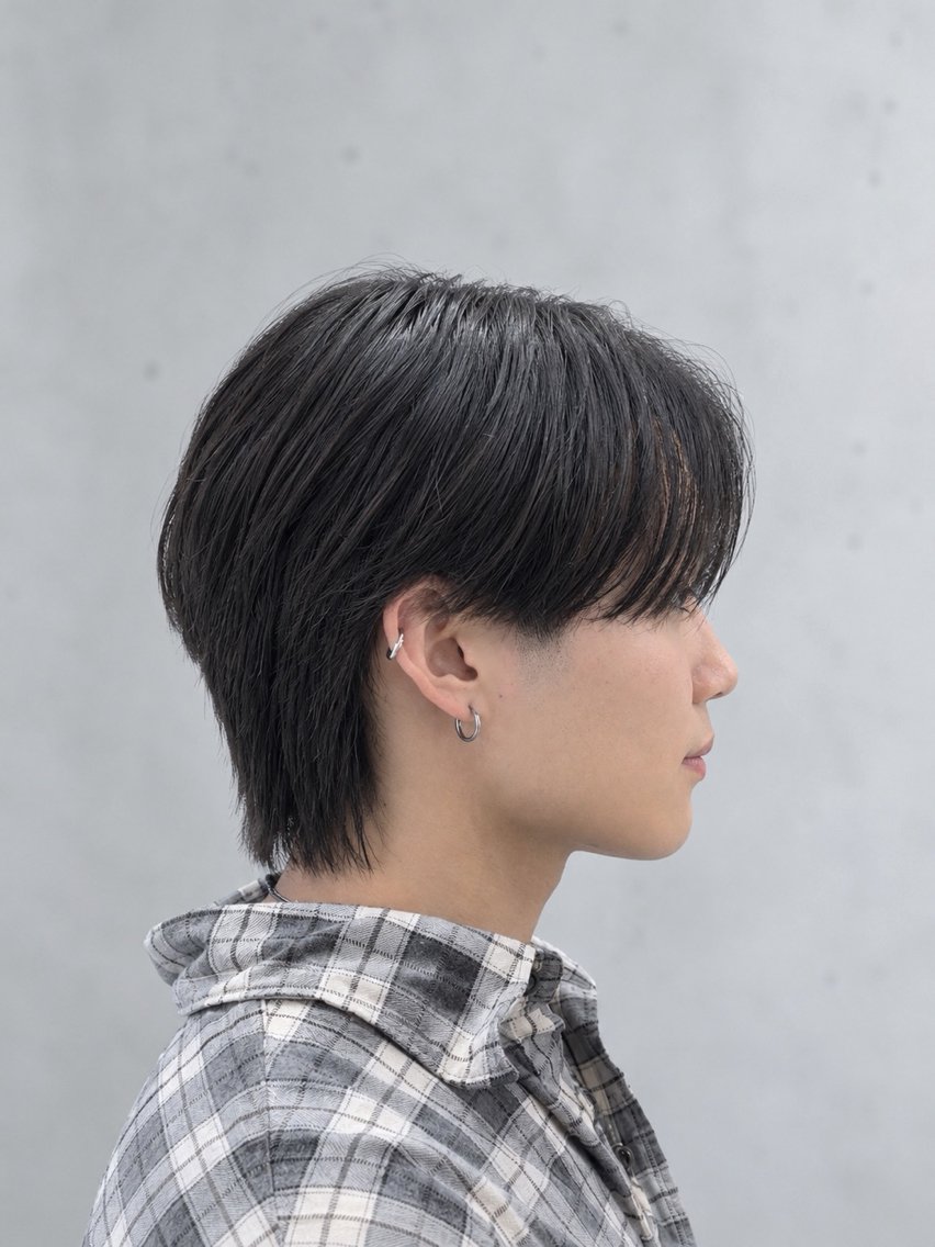 メンズ ビジネス センターパート 花澤 孝太/レディースヘアのヘアスタイル