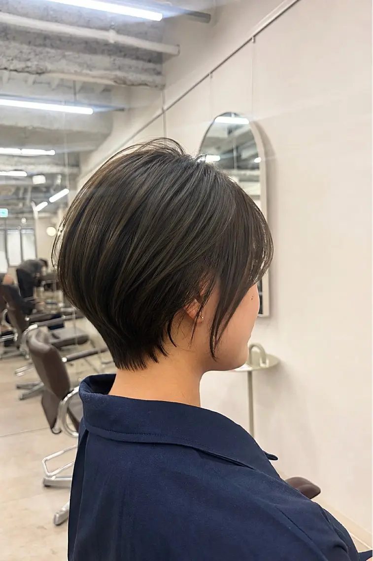 ショート カラー カット ヘアカラー トリートメント ヘッドスパ ヘアセット 盛れる艶カラー× レイヤーカット/咲来のヘアスタイル