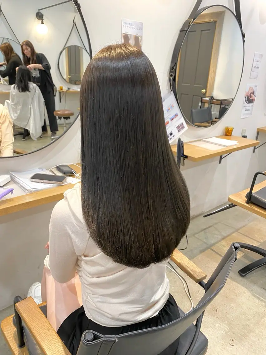 ロング カット ヘアカラー トリートメント 梅田/髪質改善カラー ✨愛一郎のヘアスタイル
