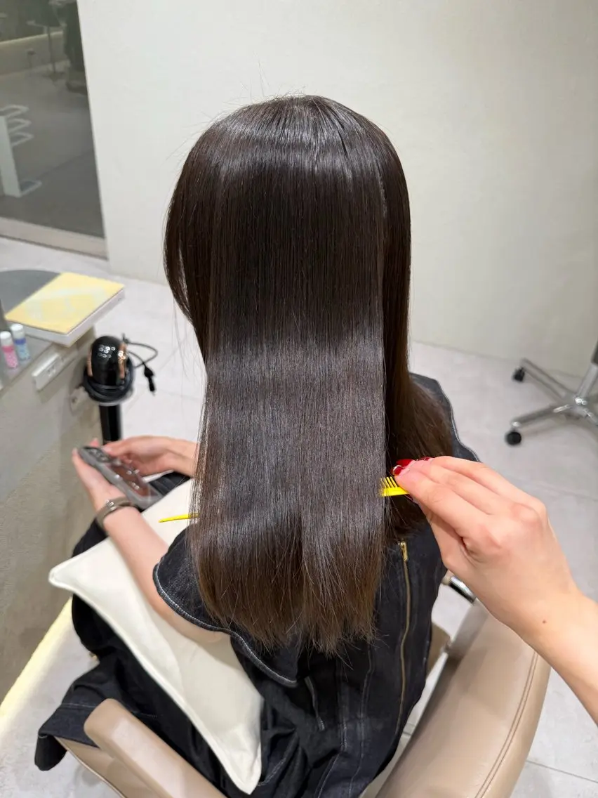 ミディアム カラー カット 縮毛矯正 🎀髪質改善🎀 恵比寿/sayuのヘアスタイル