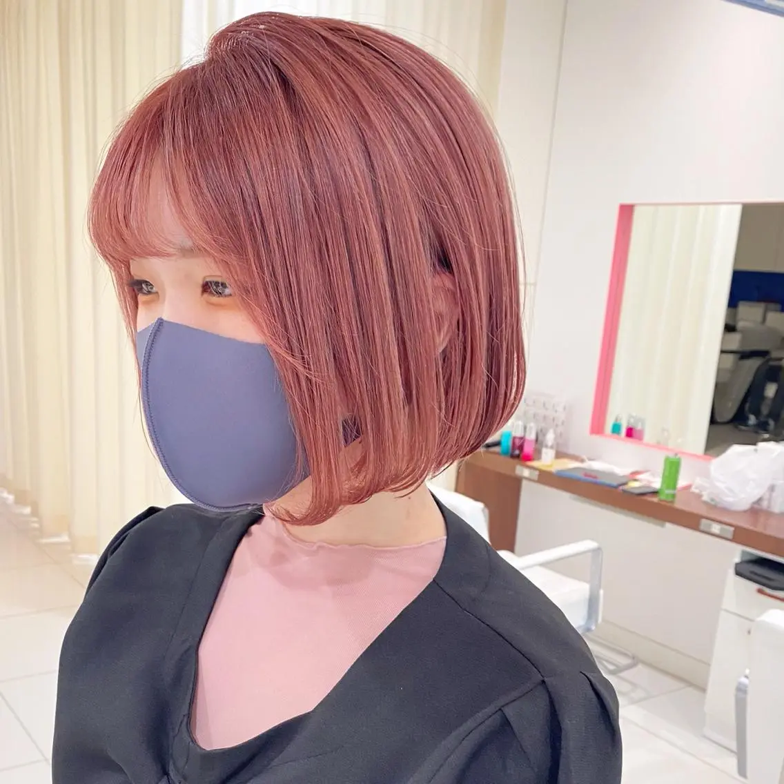 ミディアム カラー ウルフカット ハッシュカット/七海のヘアスタイル