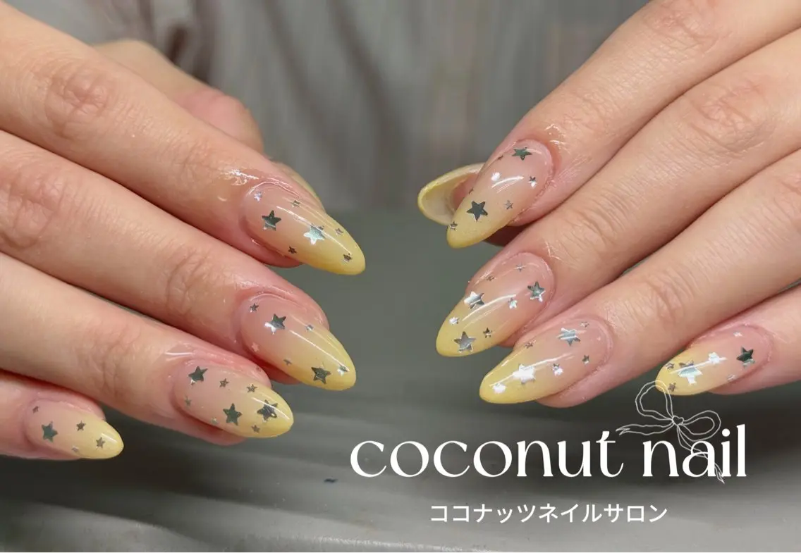 ネイル べっ甲ネイル フレンチネイル キラキラネイル マグネットネイル 大理石ネイル(マーブル) ハンドネイル 神田 ココナッツのネイルデザイン
