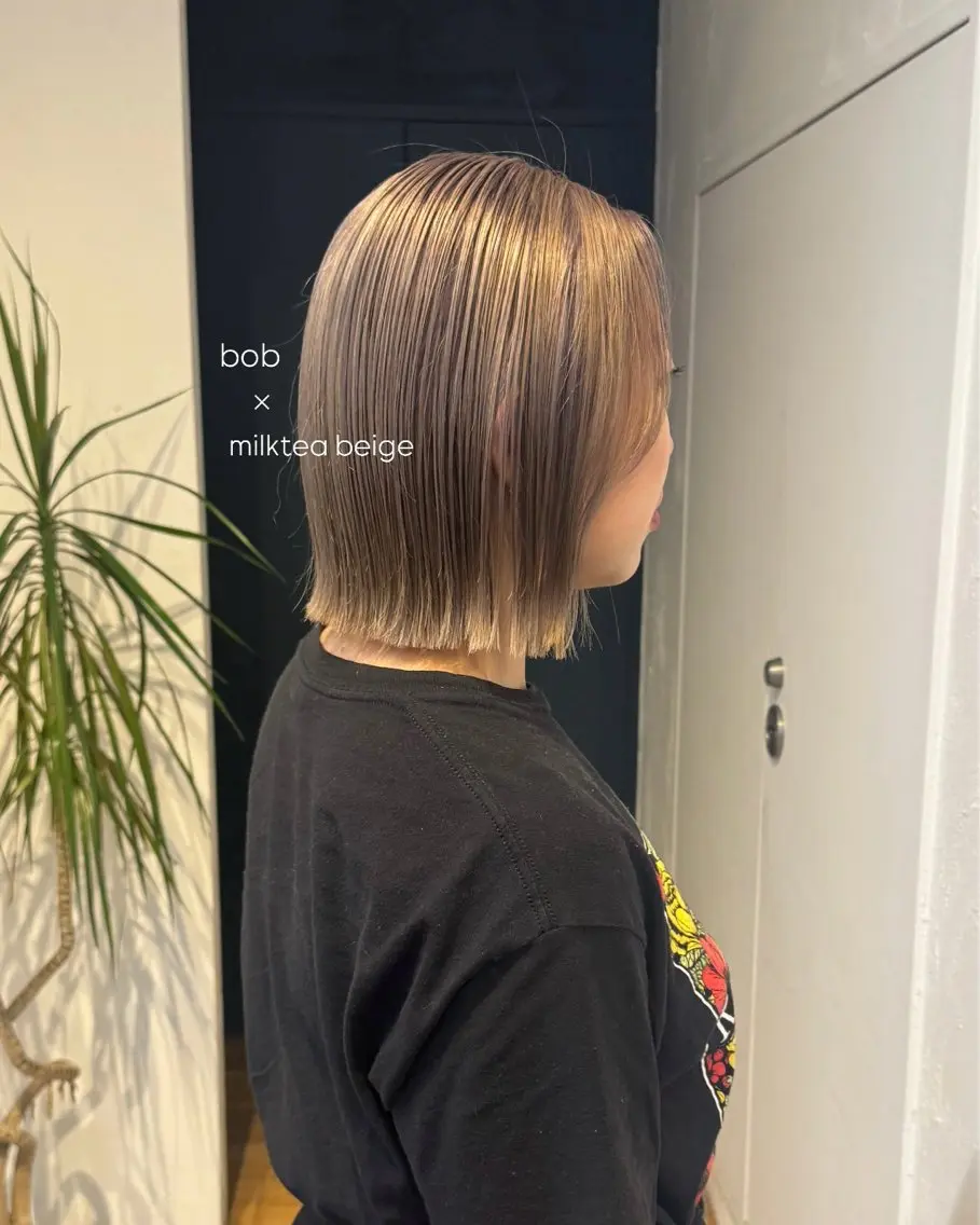 ショート カラー ヘアアレンジ ボブ 顔周りカット 外ハネヘア ᵐⁱᵏⁱᵏᵒ / レイヤー★のヘアスタイル