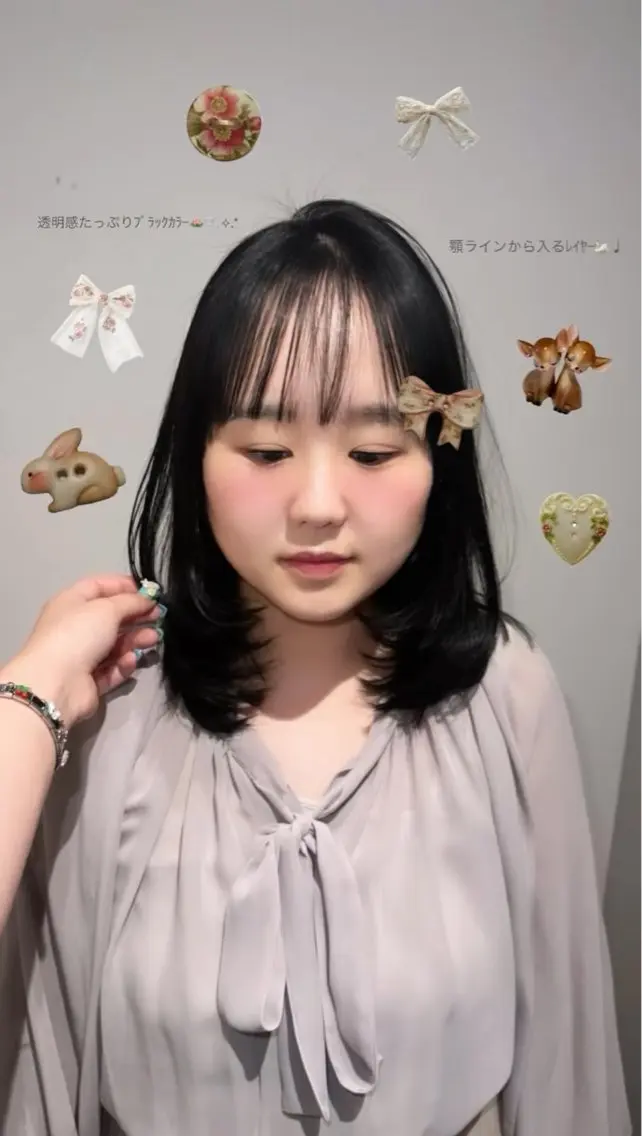 ミディアム ミディアムレイヤー レイヤーカット カット ヘアカラー KANO🐈⬛🎀 ニュアンス/レイヤーのヘアスタイル