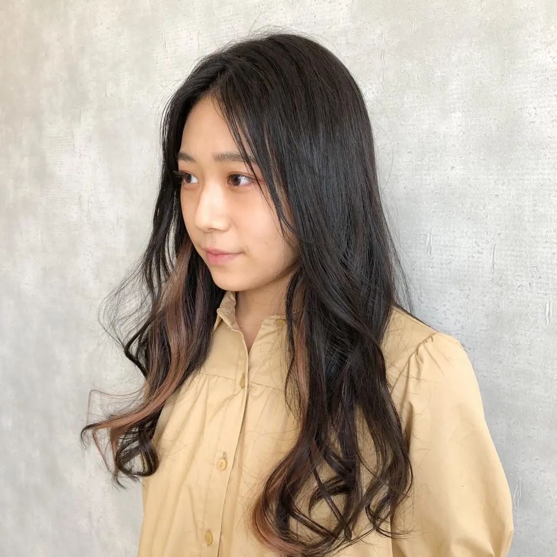 ロング シールエクステ エクステ 國生 香織のヘアスタイル