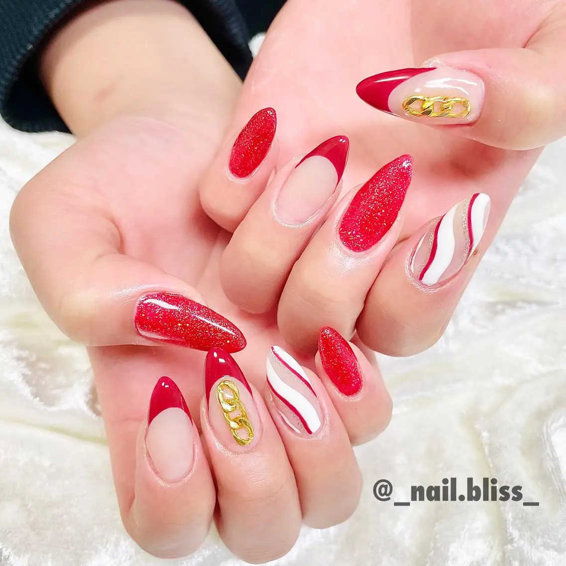 ネイル 冬ネイル クリスマス ハンドネイル NAIL BLISSのネイルデザイン