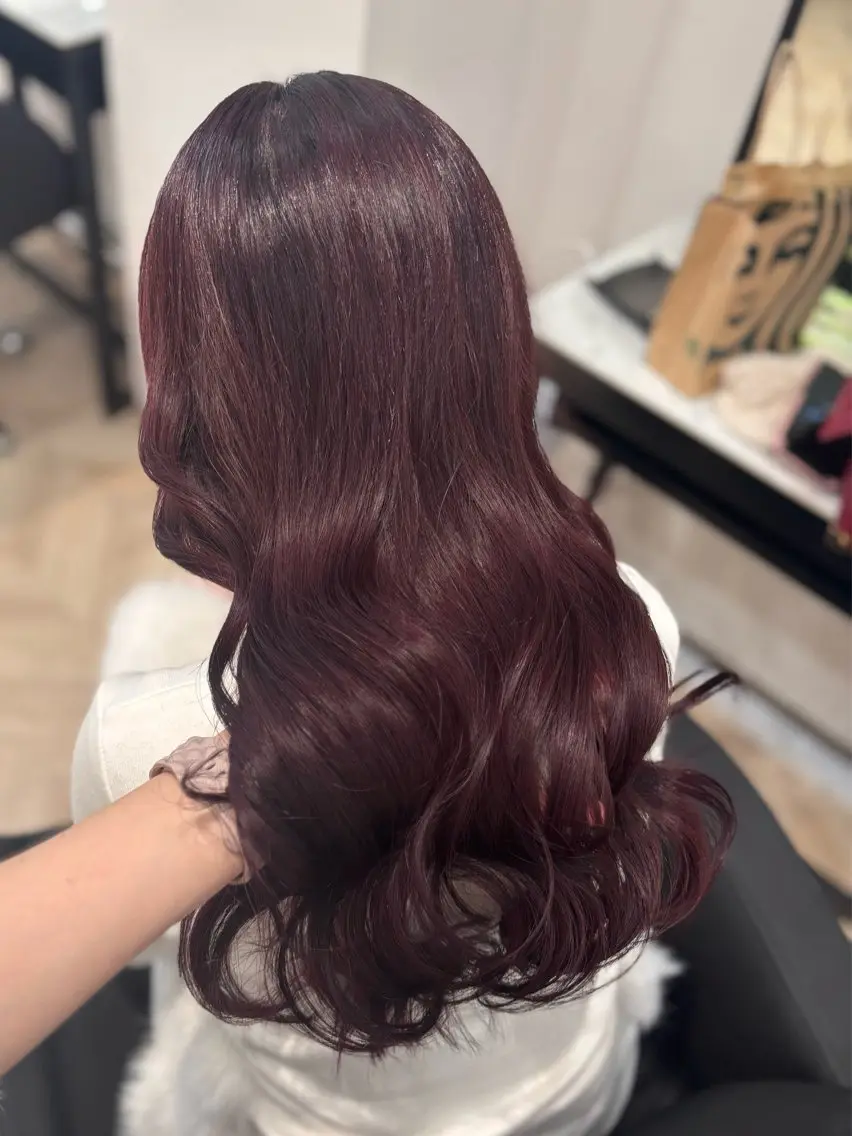ロング カラー ラベンダーカラー ピンクカラー ピンクラベンダー レイヤーカット カット ヘアカラー 𝒎𝒐𝒆🩰 名駅/ヘアメ/暖色♡のヘアスタイル