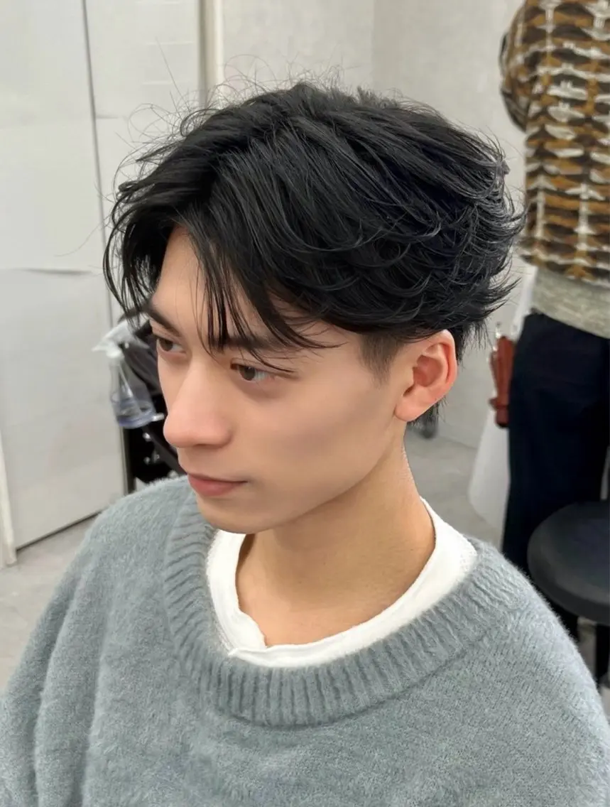 ショート その他 メンズパーマ熊谷 フェザーパーマのヘアスタイル