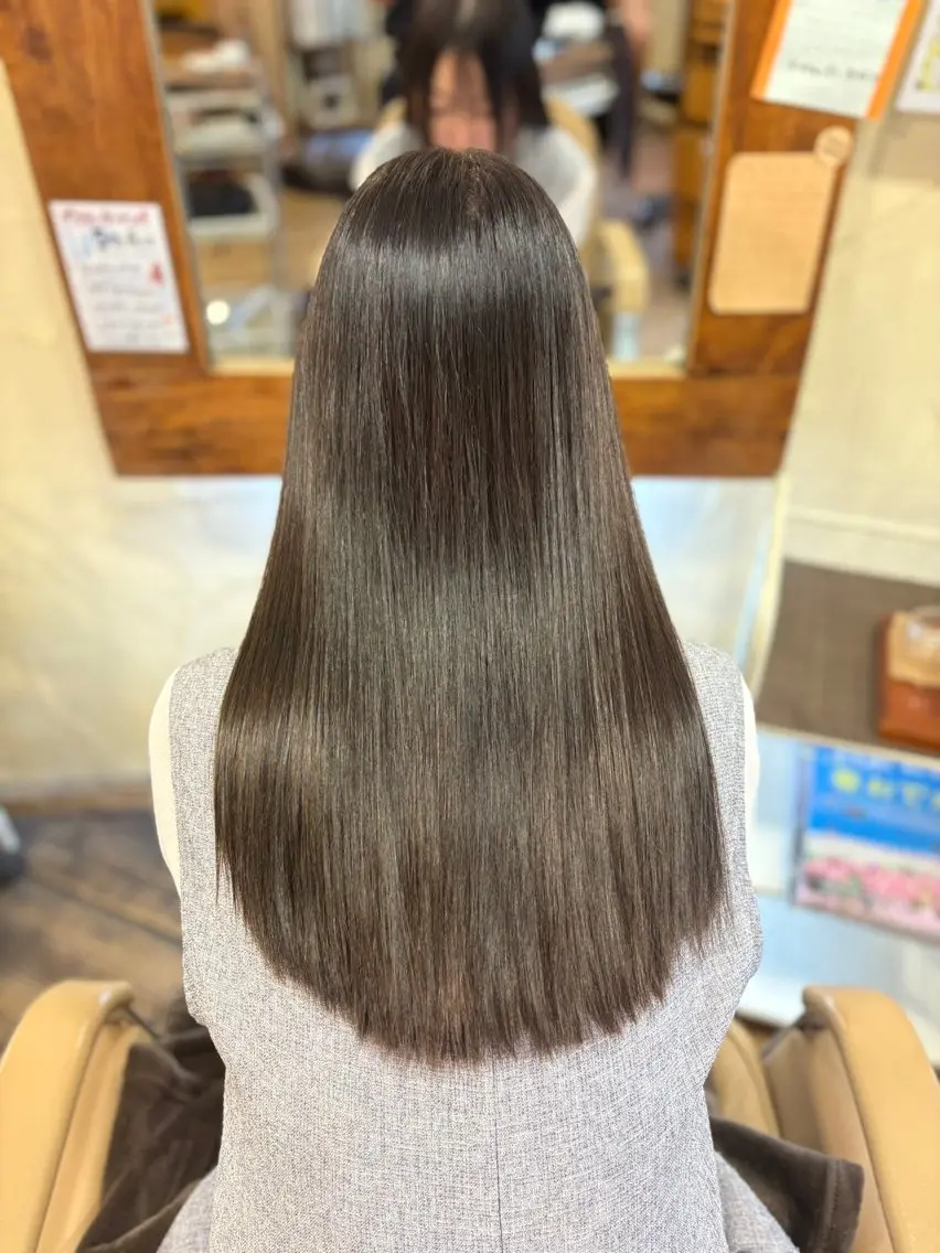 ロング カット トリートメント ヘアセット 柘植 雅大のヘアスタイル