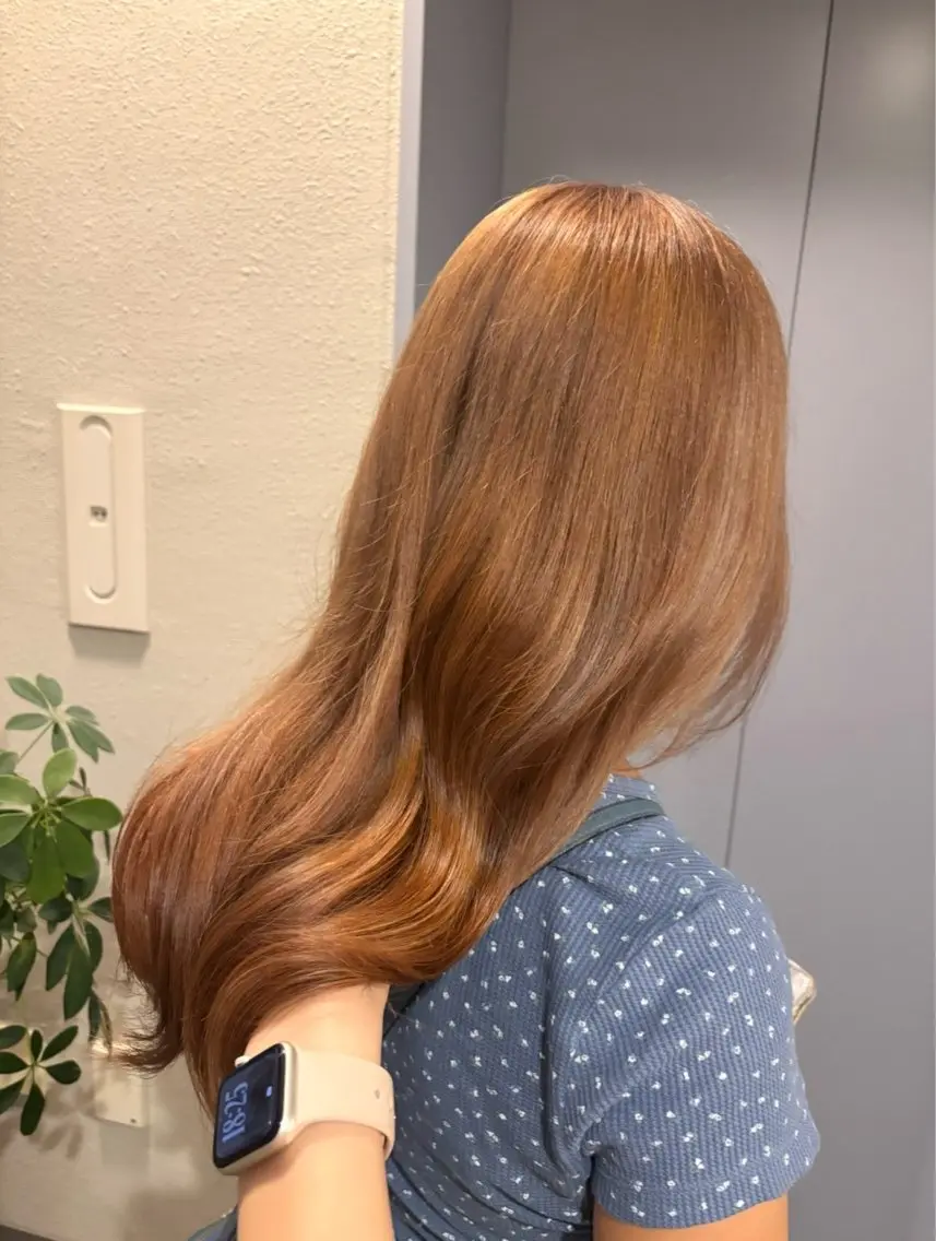 ロング カラー ダブルカラー ヘアカラー 🍑透明感・チョコ カラー みつき🍑のヘアスタイル
