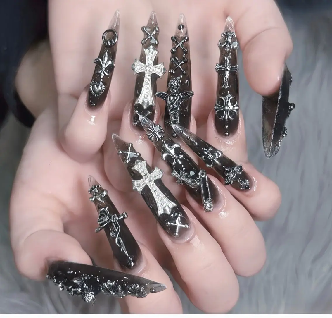 ネイル オーロラネイル ブルー フットネイル ジェルネイル 氷ネイル・うるうるネイル ハンドネイル Rin Nail 新大久保店のネイルデザイン