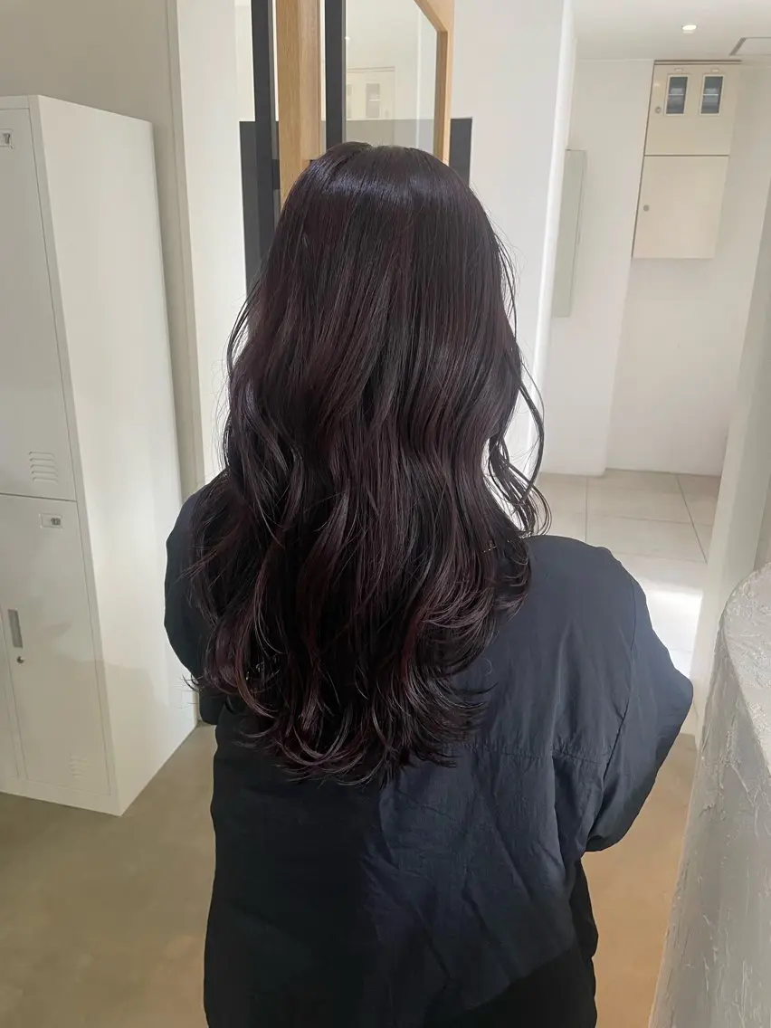 ロング カラー ブラウンカラー ピンクカラー ピンクブラウン カット ヘアカラー トリートメント Yucca/ モモコのヘアスタイル