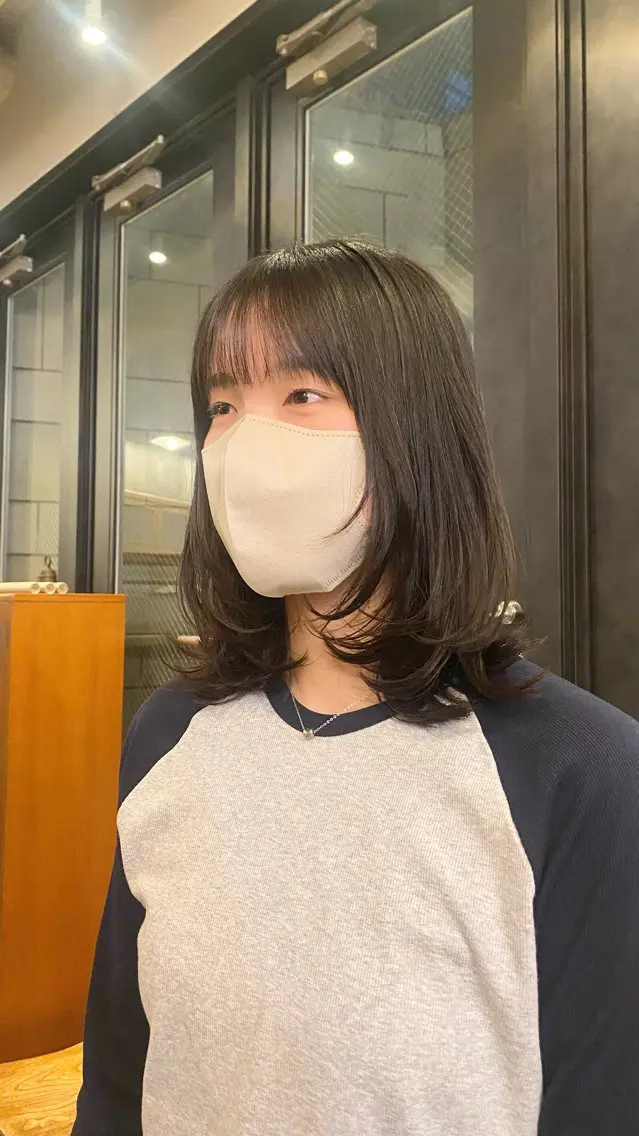 ミディアム ブラウンカラー 🦔🪷なりたりみのヘアスタイル