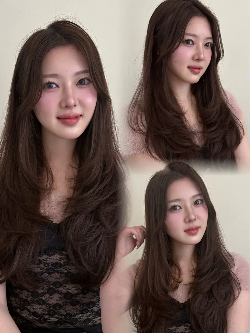 ロング カラー ヘアカラー 透明感カラー アオイのヘアスタイル