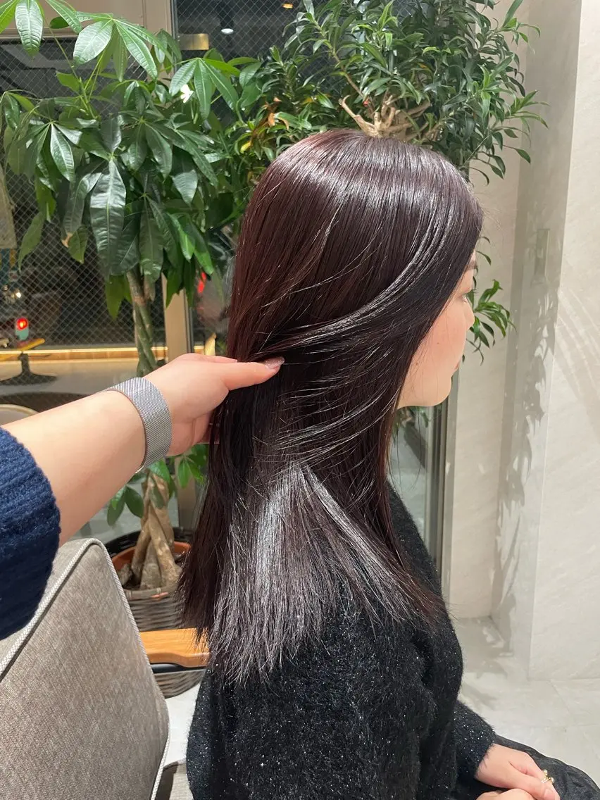 セミロング カラー トリートメント 🍐透明感カラー🍐 レイヤー/ベージュのヘアスタイル