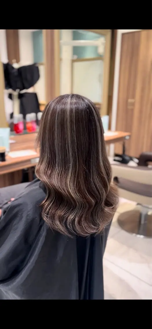ロング カラー カット 縮毛矯正 ash平井店/永木 空✂️のヘアスタイル