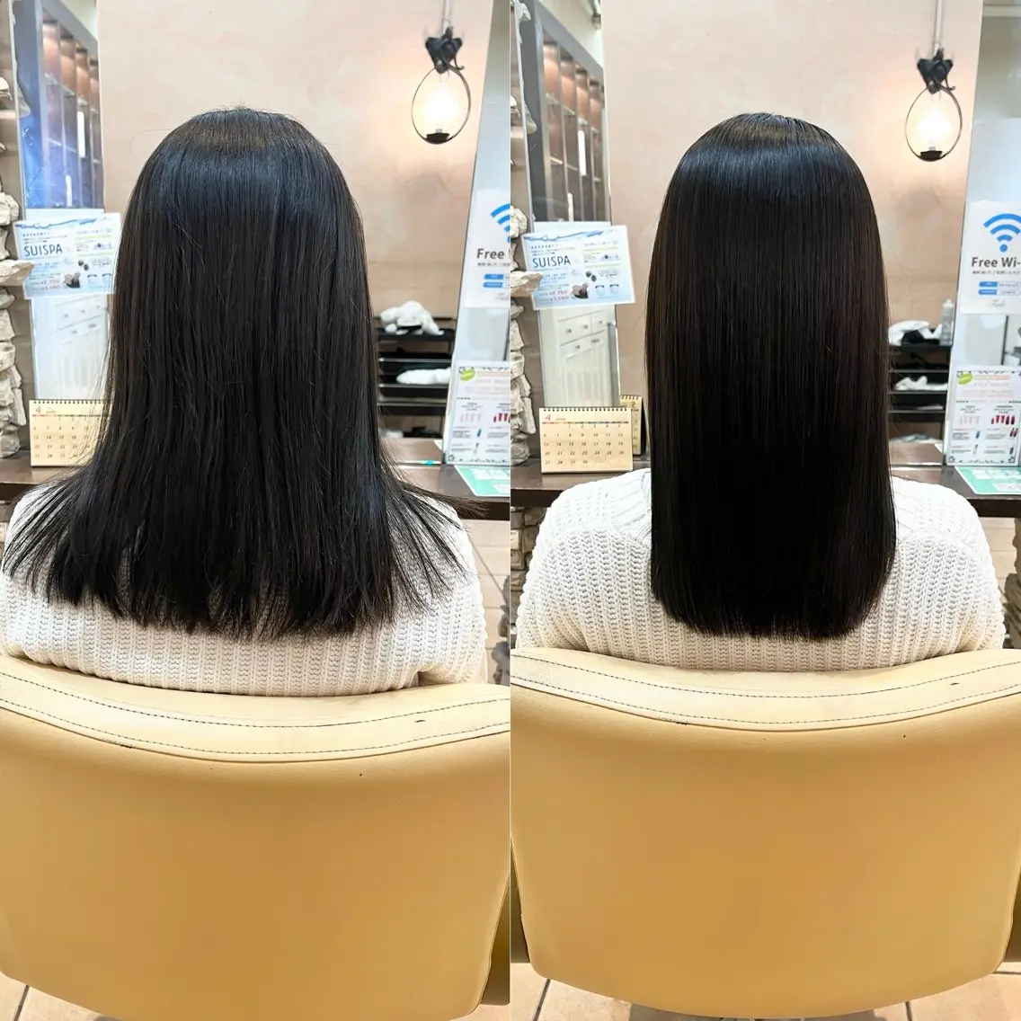 セミロング パーマ 酸性ストレート ストレートパーマ 縮毛矯正 髪質改善ストレート ⚡️下ノ村柊斗⚡️のヘアスタイル