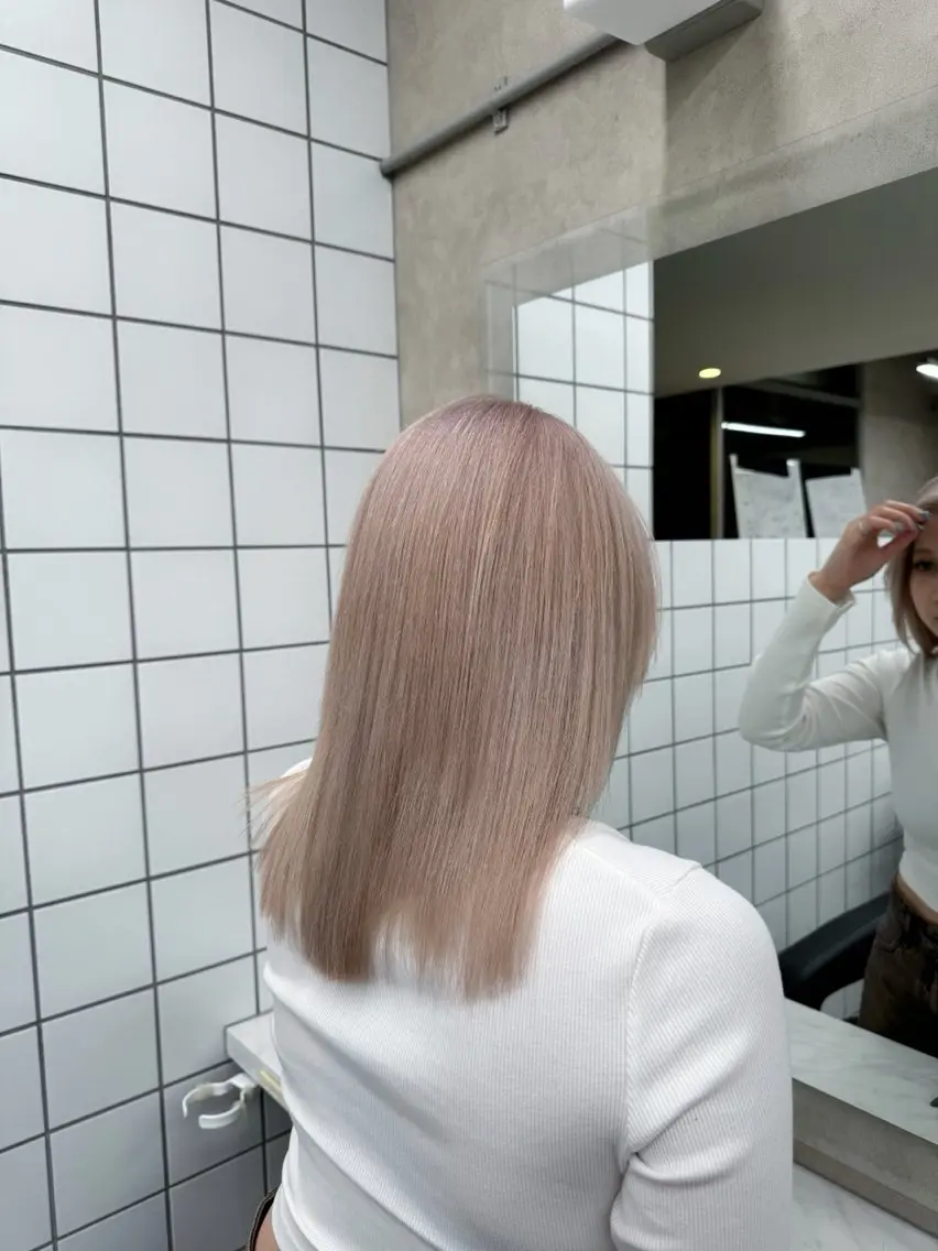 ミディアム カラー ヘアアレンジ Over hair_ misakiのヘアスタイル