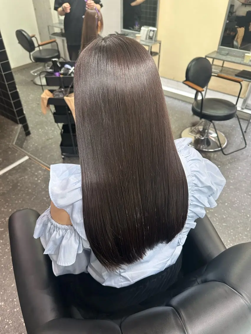 ロング パーマ カット 縮毛矯正 トリートメント 髪質改善⭐️縮毛矯正 中野⭐️Rinaのヘアスタイル