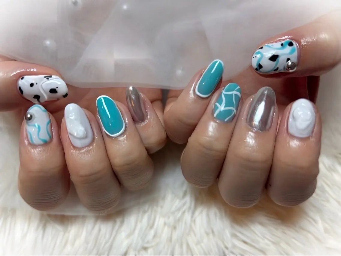ネイル 夏ネイル ハンドネイル Nail salon - Threee　-のネイルデザイン