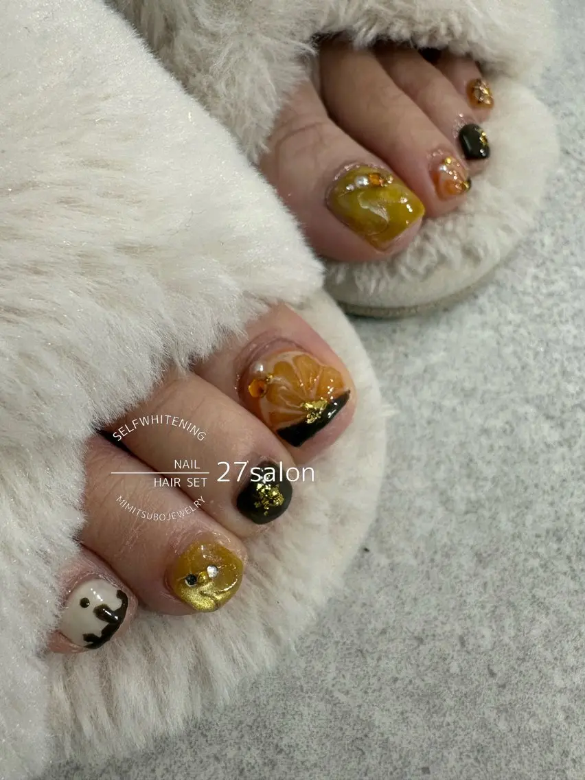 ネイル フットネイル バレンタイン フットネイル 27salon yuinaのネイルデザイン