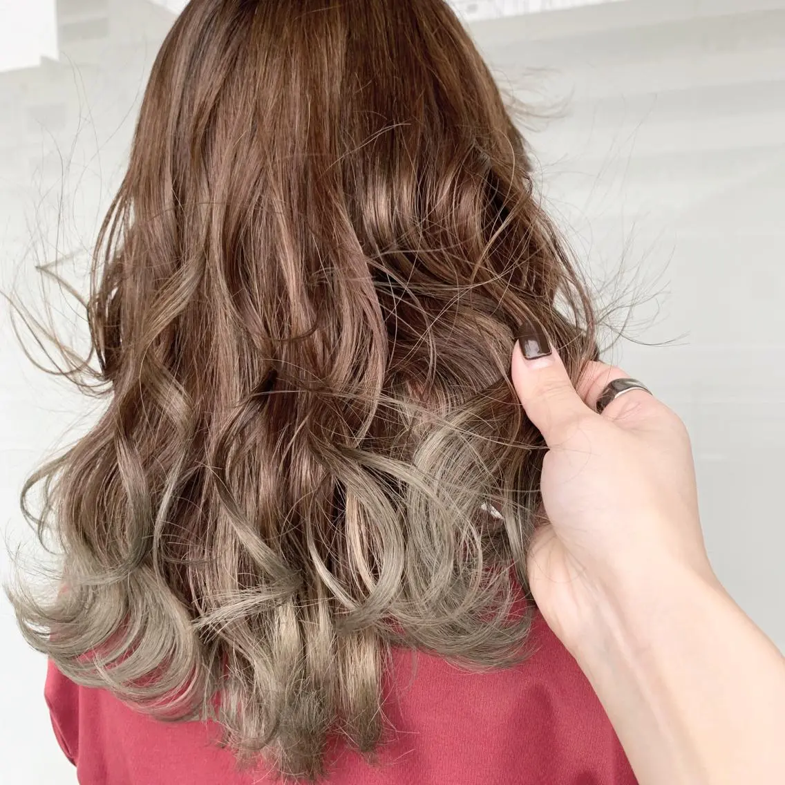 ミディアム レイヤー/艶髪カラー 森本くるみのヘアスタイル