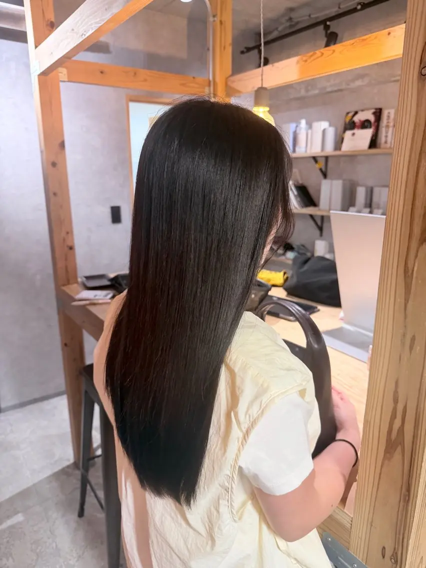 ロング 縮毛矯正 大西 翔のヘアスタイル
