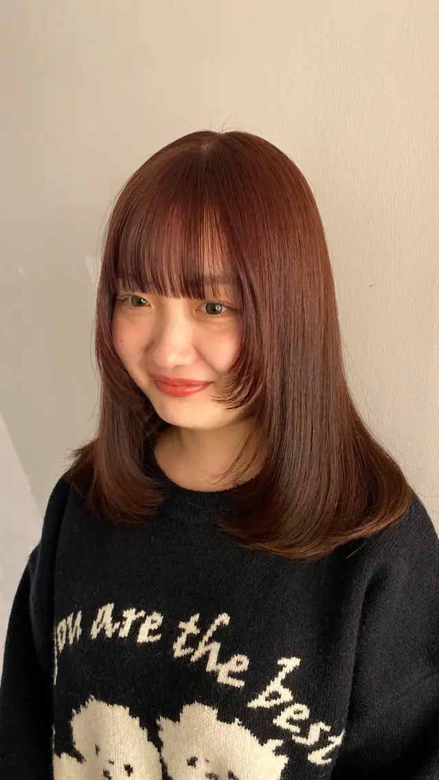 セミロング カラー ヘアアレンジ ヘアカラー トリートメント ヘッドスパ 🌀パーマ　レイヤー ボブ/marinoのヘアスタイル
