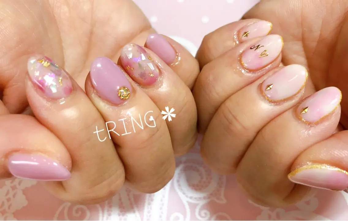 ネイル アートネイル ハンドネイル tRING＊ しいの木台のネイルデザイン