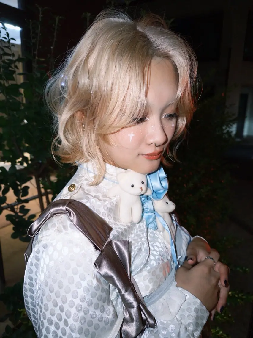 ミディアム カラー ヘアカラー トリートメント 岡山ハイトーン・ ルーツカラー/こもものヘアスタイル