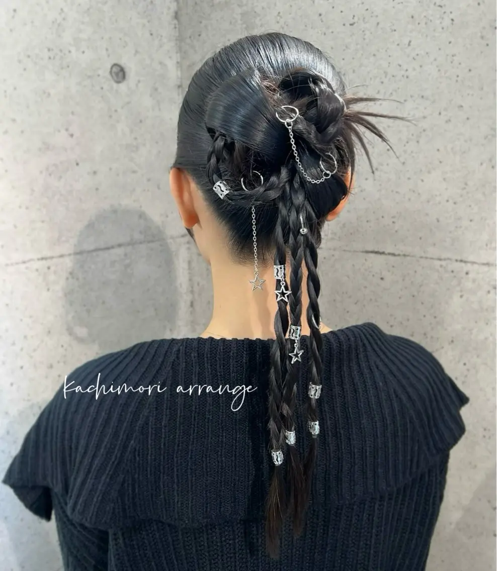 セミロング ヘアアレンジ ヘアセット ヘアメイク/髪質改善 🎀Moeri🎀のヘアスタイル