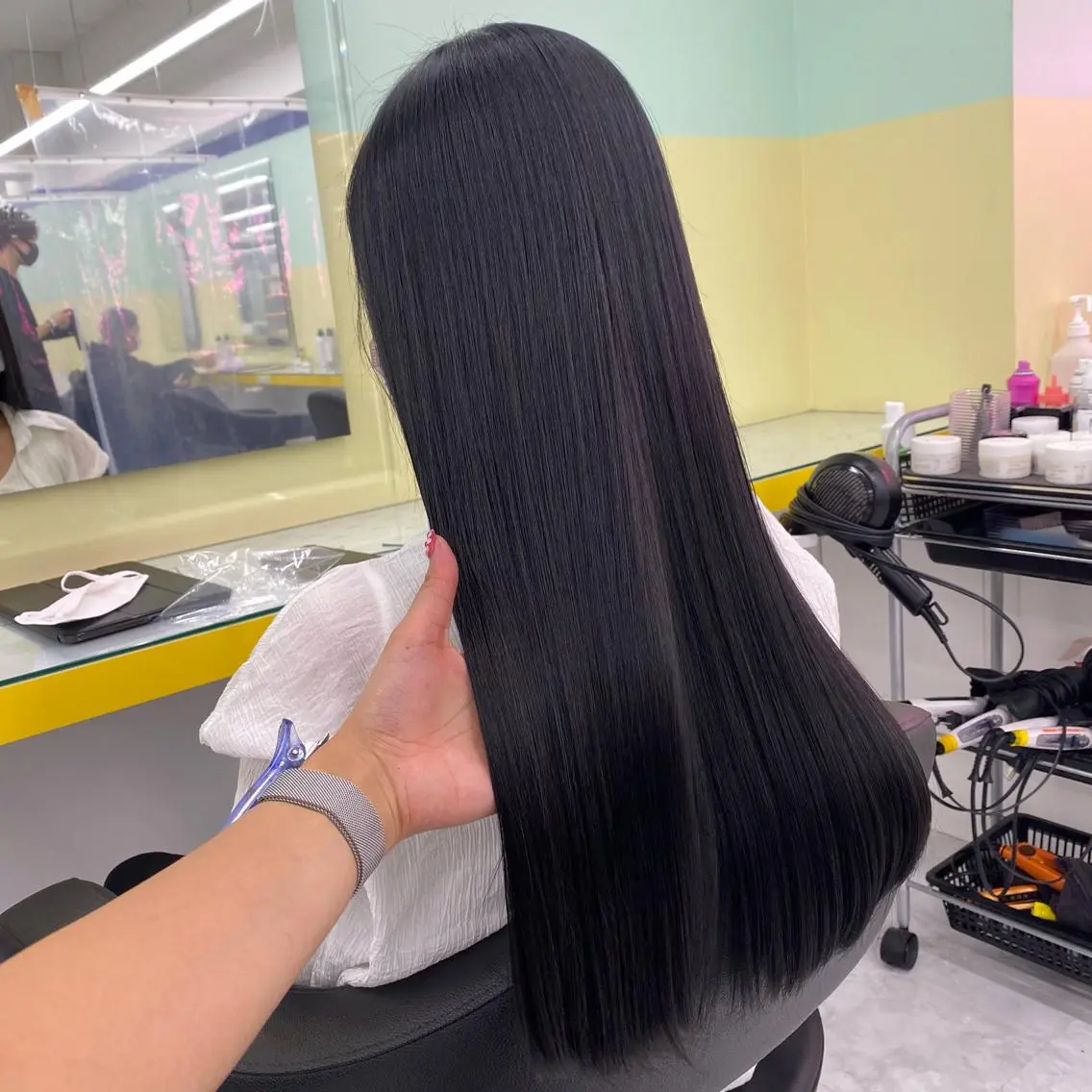 セミロング カラー ヘアアレンジ カット ヘアカラー mai🍑暖色カラー /レイヤー💖のヘアスタイル