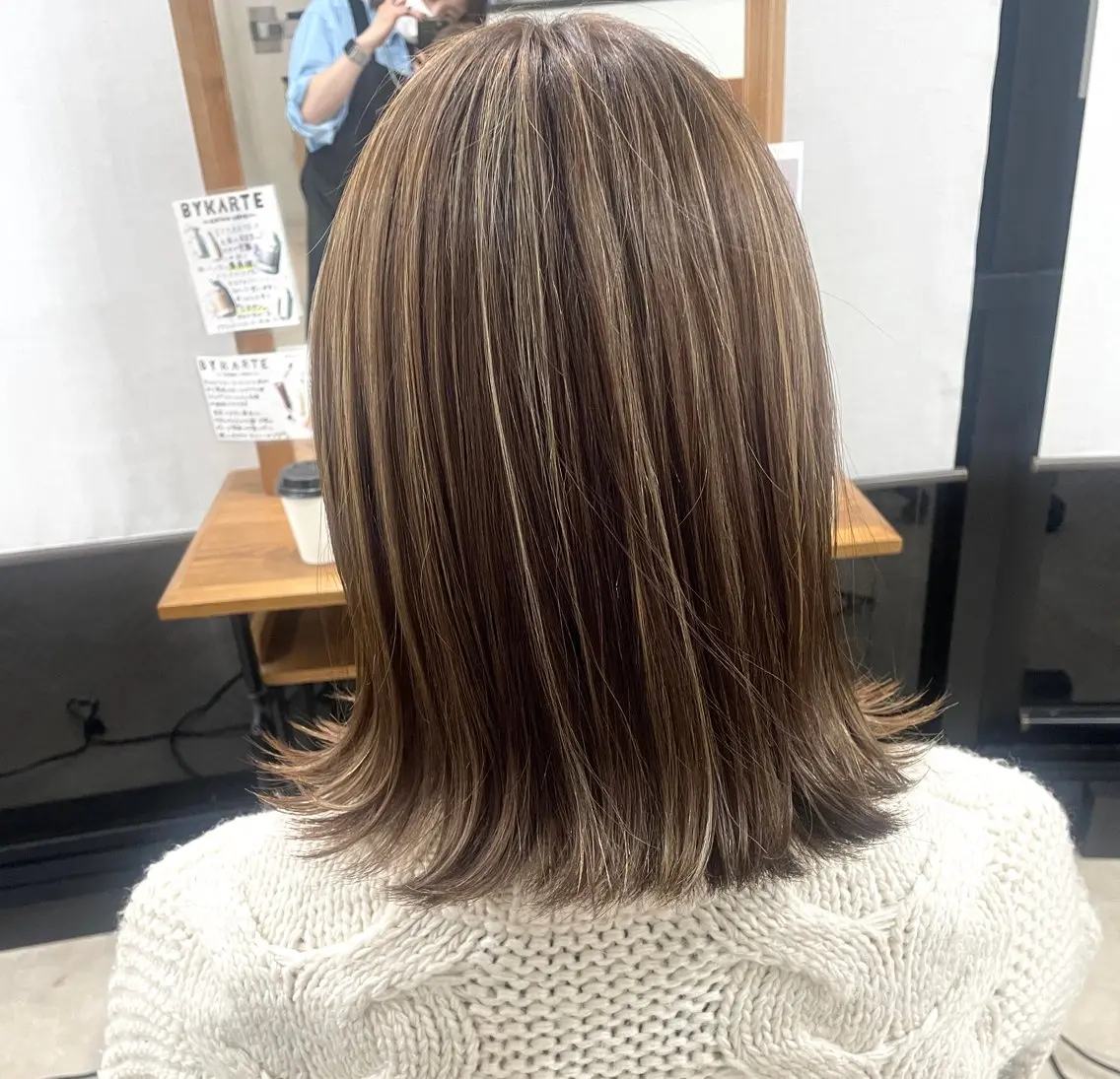 ミディアム カラー 透明感/艶カラー🌼 東梅田🌼SA-YAのヘアスタイル
