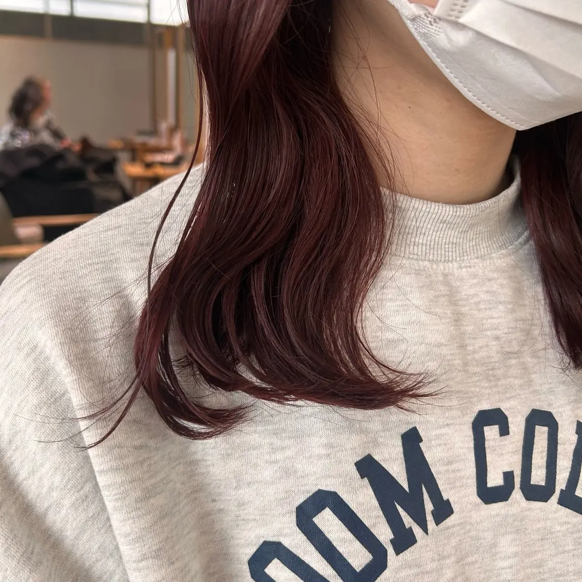 セミロング カラー ブリーチ ダブルカラー ブリーチなしカラー 𝐚𝐨𝐢🩰/ パーソナルカラーのヘアスタイル