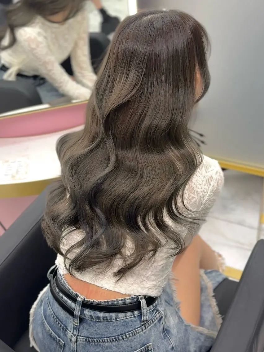 ロング カラー ブリーチ ヘーゼル ブリーチなしカラー ♦ブリーチなしカラー ×レイヤー♦中島良太のヘアスタイル