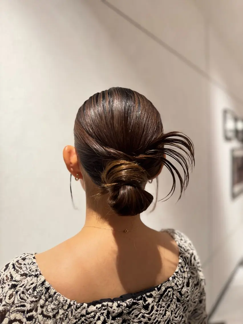 セミロング ヘアセット ヘアメイクサロン viviのヘアスタイル