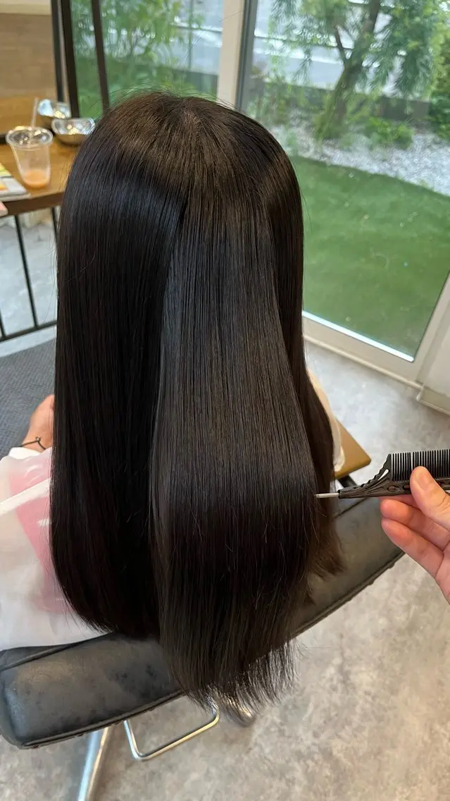ロング パーマ 縮毛矯正 カットモデル✂️ ゆうかのヘアスタイル