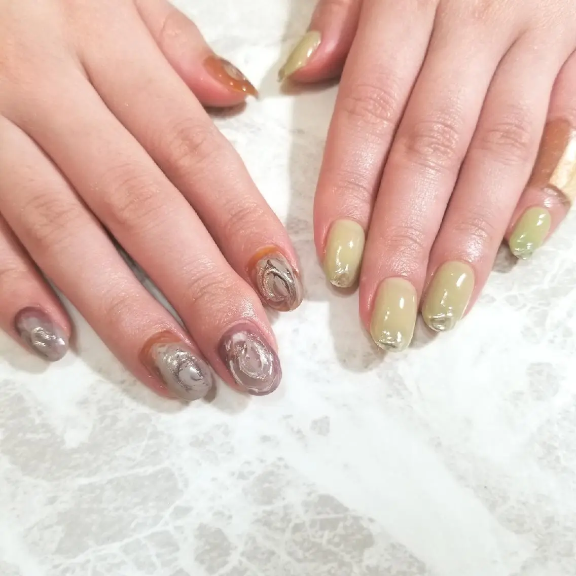 ネイル ニュアンスネイル ハンドネイル nijiiro🌈 サトウのネイルデザイン