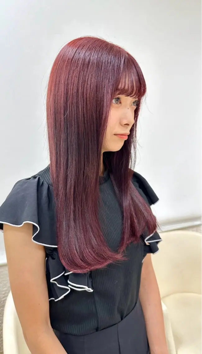 ロング カラー 艶髪 黄金比みくのヘアスタイル