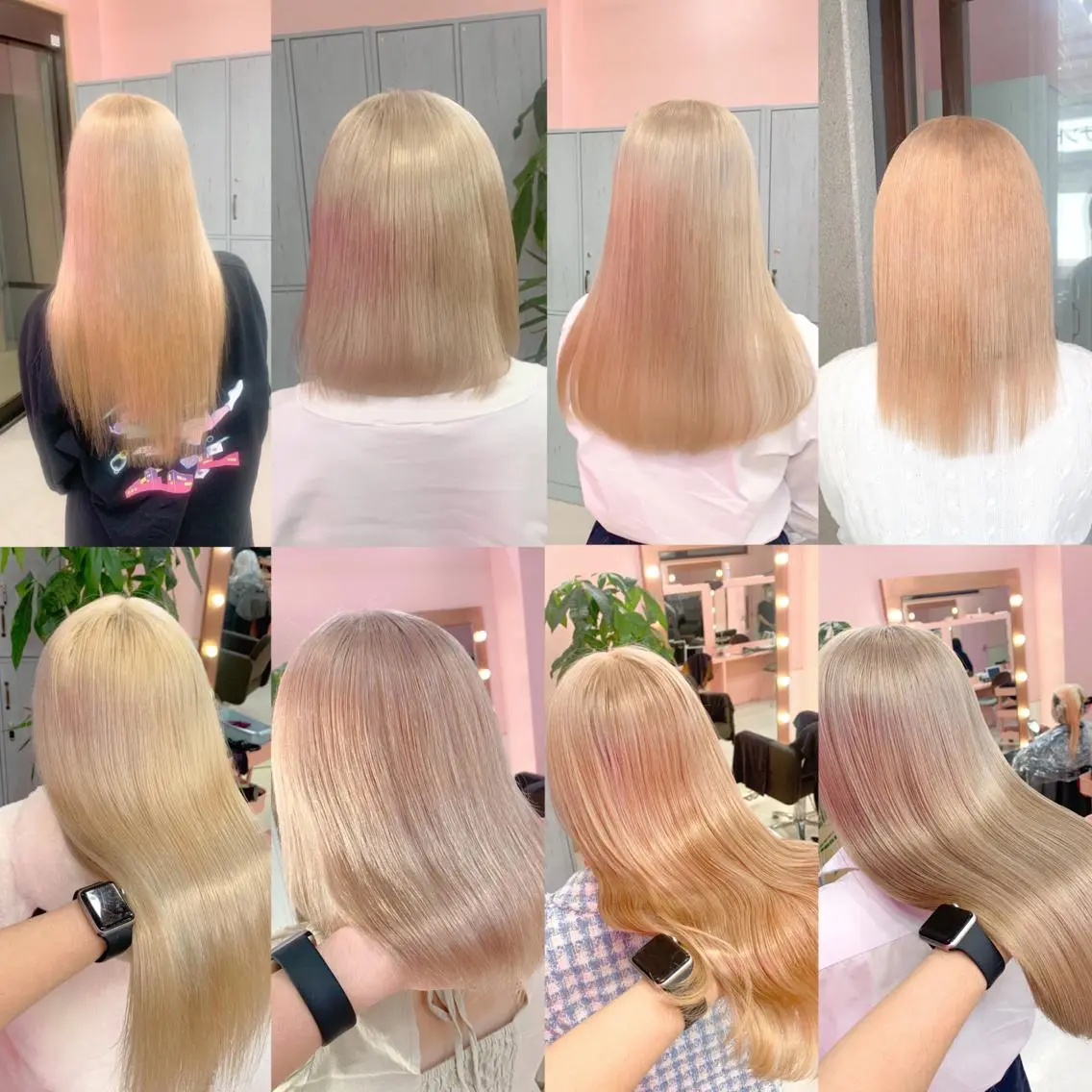 セミロング アッシュ アッシュグレー アッシュグレージュ ミストバング ピンクブラウン ヘアカラー トリートメント ハイトーン髪質改善 🎀🐰堀川智史🎀のヘアスタイル