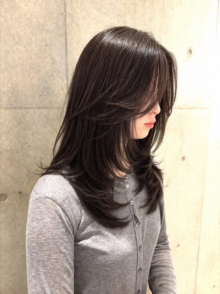 ロング カット 南 菜花のヘアスタイル