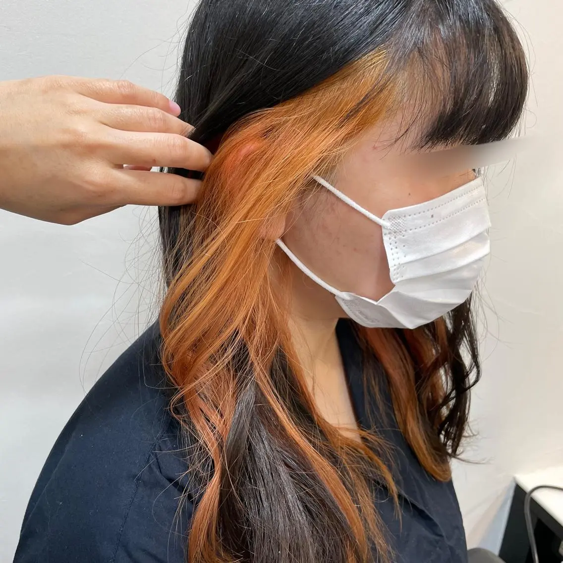 ロング カラー ブリーチ デザインカラー インナーカラー オレンジ 🌼杉田 胡桃🌼のヘアスタイル